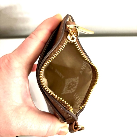 Anne Klein NWOT Brown/Tan/Chestnut Gold Clutch Wristlet Wallet Trio Set New - Picture 11 of 14